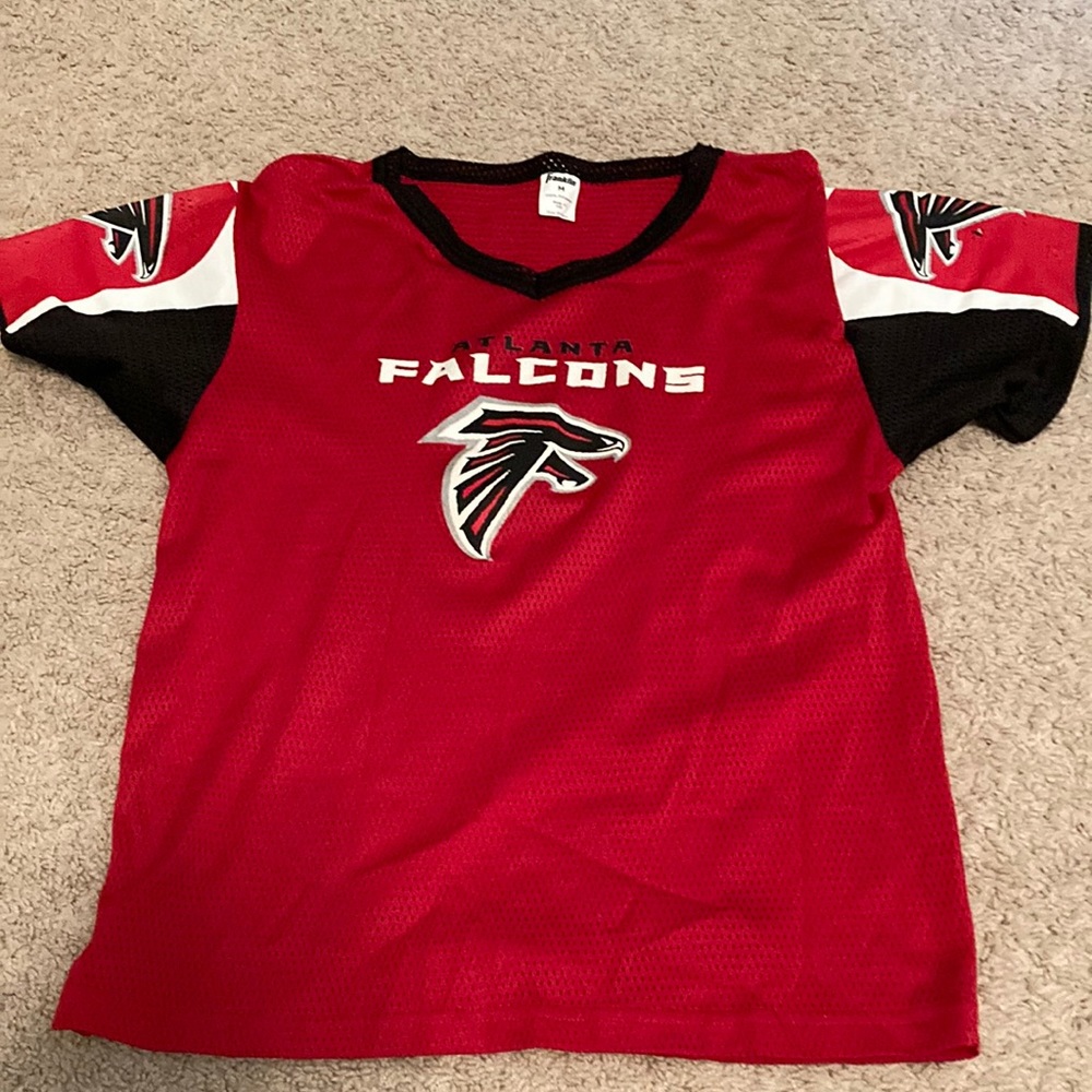 kids red Falcons jersey size medium